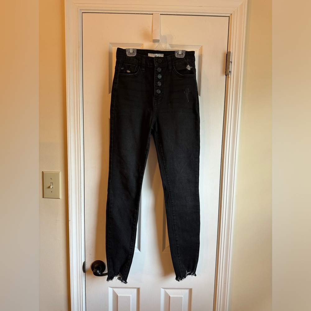 Kancan High Rise Button Skinny Jeans - Picture 2 of 6